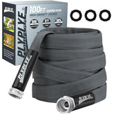 PLYPLYE front view of 100ft hose showing lightweight design and easy handling