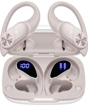 PocBuds front packaging in beige showing product and benefit of long battery life