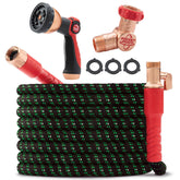 Pocket Hose Ballistic front view showing compact coiled hose and label benefits