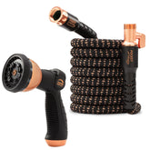 Pocket Hose vista frontal del empaque mostrando 50 FT y beneficios de almacenamiento