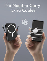 podoru cables USB-C integrados listos para cargar sin llevar accesorios