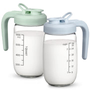 POIKSHARK jarra frontal de vidrio 32 oz, diseño seguro y elegante