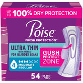 Poise empaque frontal mostrando 54 unidades y protección discreta