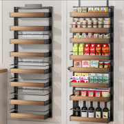 POKIPO front view over-the-door organizer showing neat vertical storage benefit