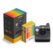 Polaroid Now 3rd Gen black front view showing classic design and instant prints benefit