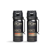 POM MK3 front view canister showing label and size for confident identification