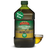 Pompeian front packaging showing 3L bottle and bold label for pantry convenience