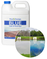 Pond Champs front gallon bottle showing professional packaging and coverage benefit