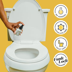 Poo-Pourri boquilla nebulizadora en primer plano para bruma uniforme