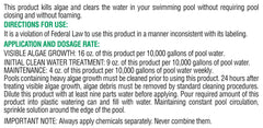 Pool Mate aplicación en piscina con regadera, ayuda a eliminar algas y distribuirse con circulación