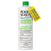 Pool Season botella frontal 32 oz mostrando etiqueta y capacidad, eficacia concentrada