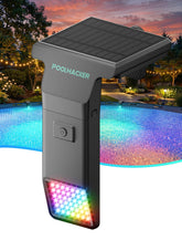 POOLHACKER front view mounted on pool rail showing easy installation and clean look