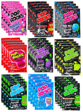 Pop Rocks front packaging showing colorful variety pack and logo, enticing retro fun