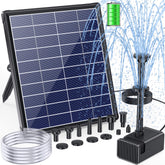 POPOSOAP front view showing compact fountain pump and panel benefits
