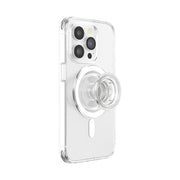 PopSockets clear MagSafe front view showing slim profile and clean look for secure grip