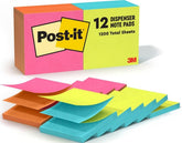 Post-it frontal del paquete Poptimistic mostrando 12 blocs y colores vivos