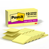 Post-it Super Sticky empaque frontal mostrando cantidad y color Canary