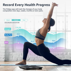 Posture scale placed near sink, illustrating home use and convenient daily tracking