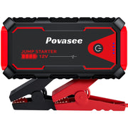 Povasee A30 front view showing compact jump starter and controls for quick identification and portability