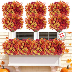 Powbrace vista frontal del conjunto de 22 ramos, decoración otoñal instantánea
