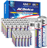 Powermax ACDelco vista frontal del paquete con 48 pilas, organización práctica