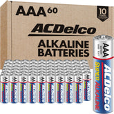 Powermax ACDelco pack frontal mostrando 60 pilas y cierre reclosable para ahorro