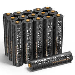 POWEROWL pack frontal 16 pilas AAA mostrando presentación y cantidad