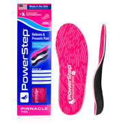 PowerStep Pinnacle Pink front packaging showing product and benefits