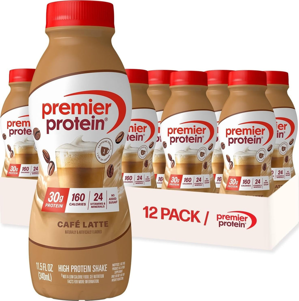 Premier Protein botella frontal mostrando etiqueta y 30 g proteína