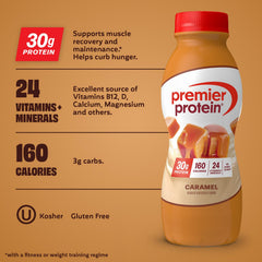 Premier Protein primer plano textura cremosa del batido y atractivo visual