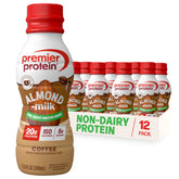 Premier Protein front packaging showing coffee flavor and 20g protein benefit