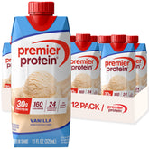 Premier Protein envase frontal vainilla mostrando diseño y conveniencia