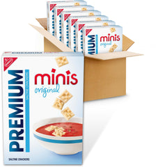 Premium frente del paquete mostrando seis cajas y conveniencia