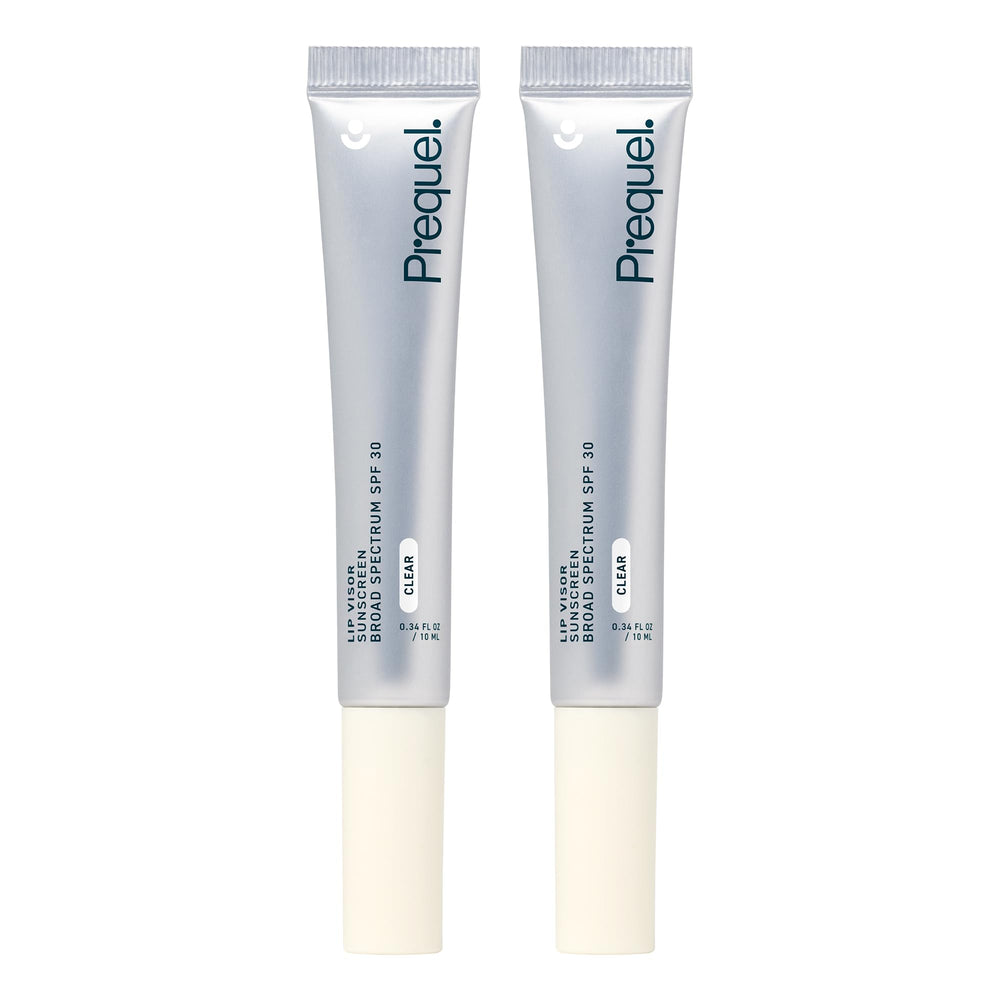 Prequel Lip Visor frente del empaque muestra protección SPF 30