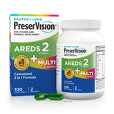 PreserVision front packaging showing 100 softgels and clear branding benefit convenience