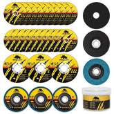 PRETEC front packaging showing full 26-piece 4.5" disc kit and benefits