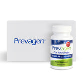 Prevagen frente del empaque mostrando la caja y el logotipo, facil almacenamiento