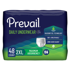 Prevail frontal del paquete mostrando 48 unidades y protección máxima