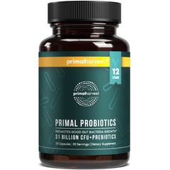 Primal Harvest frasco frontal mostrando diseño y beneficio de claridad