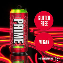 PRIME HYDRATION etiqueta con ingredientes que resalta electrolitos y vitaminas
