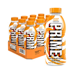 PRIME Hydration frente del pack mostrando 12 botellas y practicidad