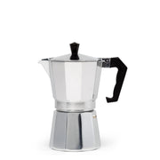 Primula front view of moka pot showing compact design and quick brewing benefit