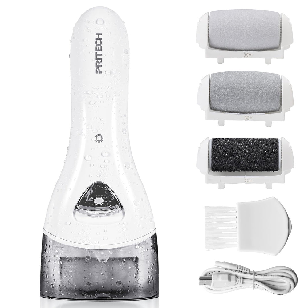 PRITECH vista frontal del dispositivo mostrando diseño ergonómico y beneficio de agarre cómodo