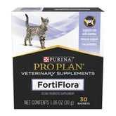 Pro Plan FortiFlora front packaging showing product and benefit of digestive support