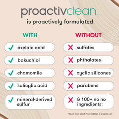 Proactiv textura del limpiador mineral aclarando sin resecar visible espuma suave