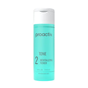 Proactiv bottle front label showing product benefits and light teal packaging