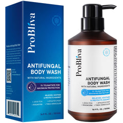 ProBliva envase frontal mostrando el gel antifúngico y beneficio de limpieza