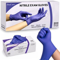 ProCure caja frontal azul mostrando 200 guantes y fácil acceso