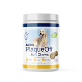 ProDen PlaqueOff front packaging showing product benefits and count