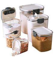 Progressive ProKeeper front view showing all six clear airtight canisters for organized baking